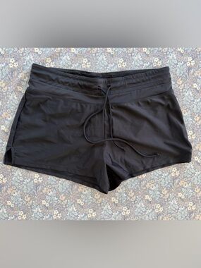 Women’s Black Drawstring Swim Shorts